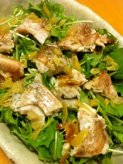 鯛と水菜の塩レモンお魚サラダ-レシピのメイン写真