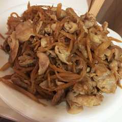 豚肉とごぼうの甘辛炒め-レシピのメイン写真
