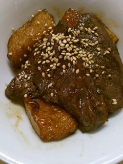 簡単 牛肉と さつま揚げのめんつゆ炒め!-レシピのメイン写真
