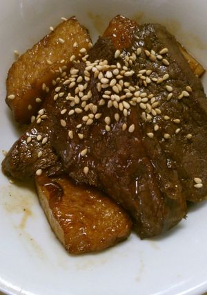 簡単 牛肉と さつま揚げのめんつゆ炒め！-レシピのメイン写真