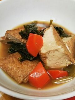 厚揚げとあしたばの煮物-レシピのメイン写真