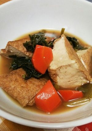 厚揚げとあしたばの煮物-レシピのメイン写真