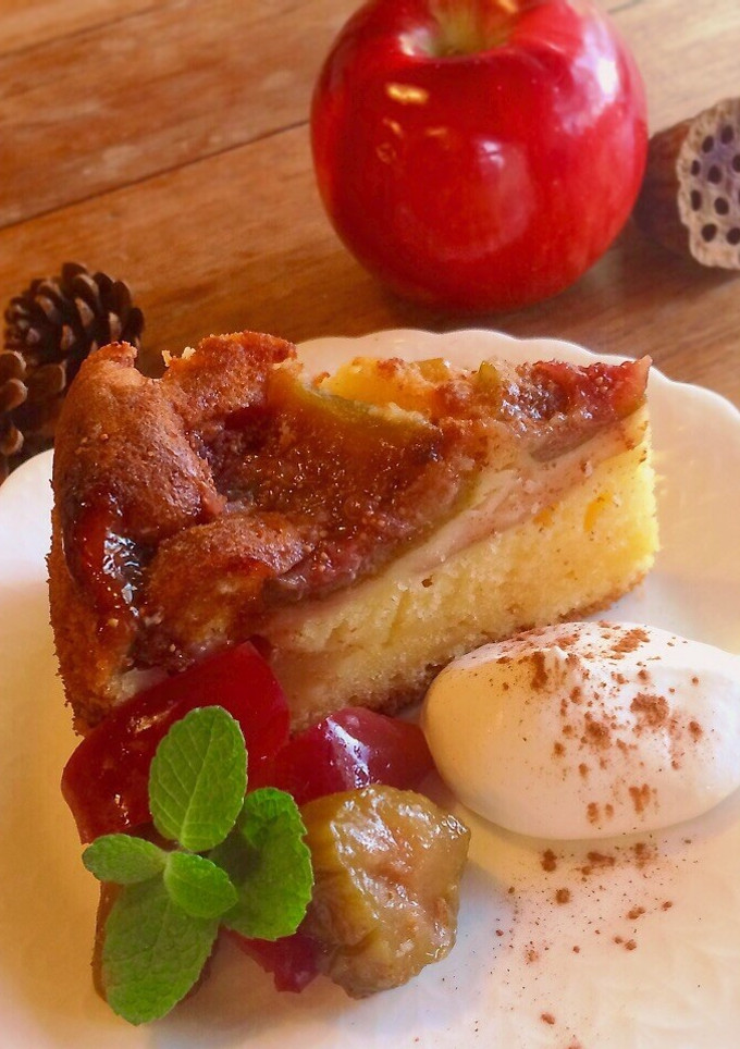 無花果と林檎のケーキ-レシピのメイン写真