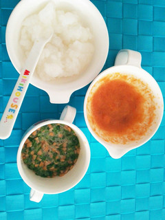 離乳食中期 納豆オクラ 桃-レシピのメイン写真