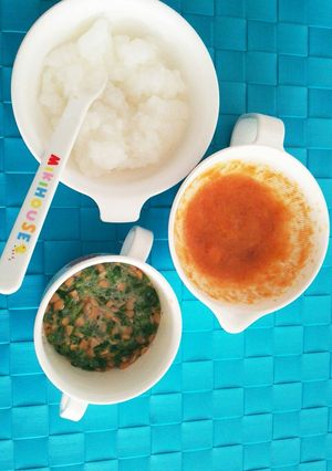 離乳食中期 納豆オクラ 桃-レシピのメイン写真