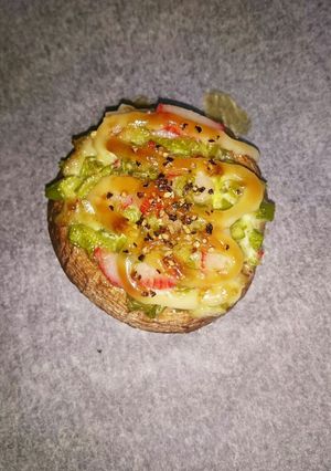 椎茸に野菜を詰めて！こんがりマヨ焼き-レシピのメイン写真