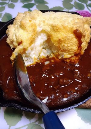 スキレットで♪スフレ♪ハヤシライス-レシピのメイン写真