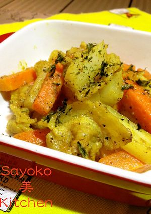 人参と大根のにんにくカレー蒸し-レシピのメイン写真