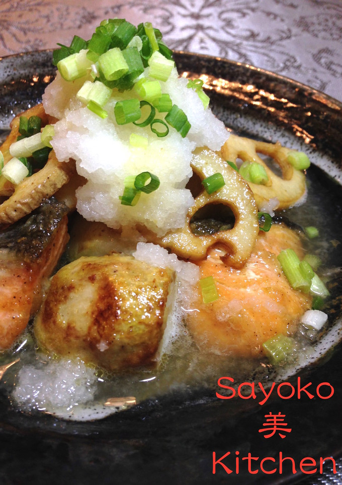 揚げ鮭と里芋のみぞれ煮-レシピのメイン写真