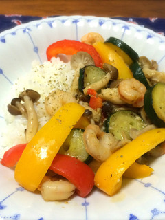 カラフル野菜のシーフードごはん-レシピのメイン写真