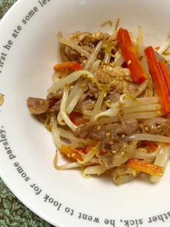 時短!もやし・肉・にんじんのプルコギ風♪-レシピのメイン写真