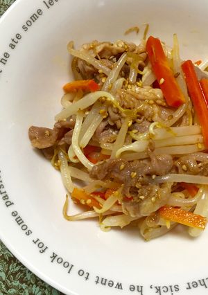 時短！もやし・肉・にんじんのプルコギ風♪-レシピのメイン写真