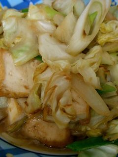 厚揚げとキャベツのみそ炒め-レシピのメイン写真