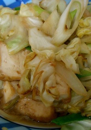 厚揚げとキャベツのみそ炒め-レシピのメイン写真