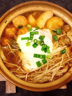 ぽかぽか焼肉のタレで♥️鍋焼きうどん-レシピのメイン写真