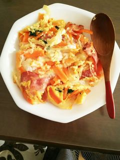 ニンジン玉ねぎの、卵とじ丼-レシピのメイン写真