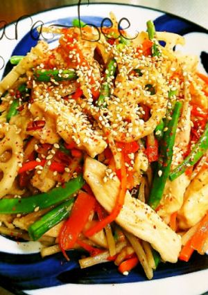 むね肉でガッツリ♡主役な五目きんぴら-レシピのメイン写真