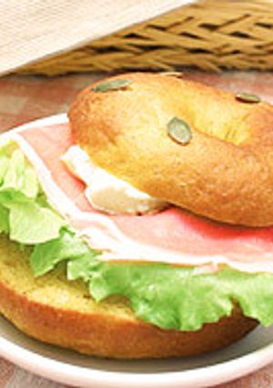 かぼちゃのベーグル-レシピのメイン写真