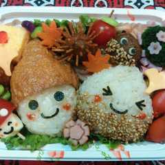 รูปของ キャラ弁　秋♪ 遠足 どんぐり・くり