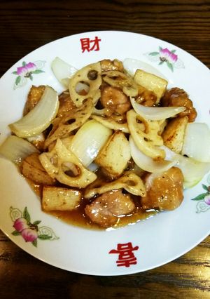 根菜の黒酢酢豚-レシピのメイン写真