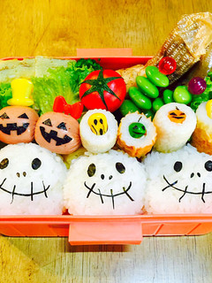 ハロウィン☆スケルトンおにぎり弁当-レシピのメイン写真