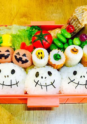 ハロウィン☆スケルトンおにぎり弁当-レシピのメイン写真