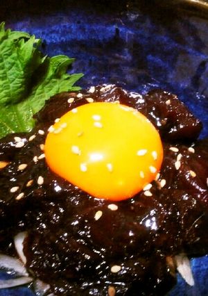 クジラ肉のユッケ風-レシピのメイン写真