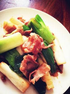 ネギと豚バラの簡単炒め物-レシピのメイン写真
