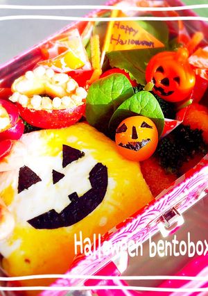 ハロウィンオムライス弁当-レシピのメイン写真