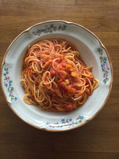 ニンニクとトマトのスパゲティ-レシピのメイン写真