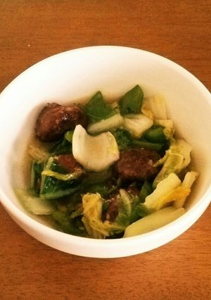 白菜と肉団子の香味ソース炒め-レシピのメイン写真