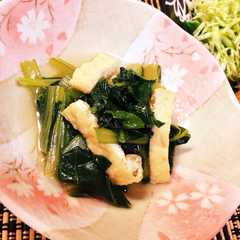 รูปของ 小松菜とうす揚げの煮浸し