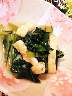小松菜とうす揚げの煮浸し-レシピのメイン写真