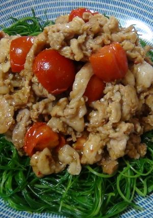 おかひじき～豚肉のソテーのっけ-レシピのメイン写真