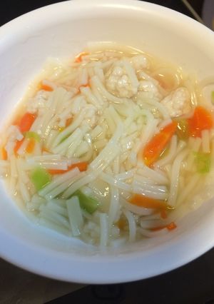 離乳食中期ささみの団子入りそうめん-レシピのメイン写真