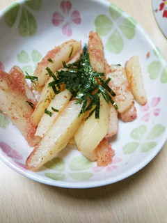 簡単!パスタソースでじゃがいもたらこ炒め-レシピのメイン写真
