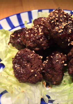 材料ひとつ★プルコギビーフハンバーグ-レシピのメイン写真