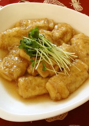 高野豆腐の揚げ巻き煮-レシピのメイン写真