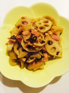 レンコンの塩昆布炒め-レシピのメイン写真