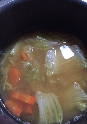 白菜と人参の味噌汁！-レシピのメイン写真