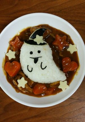 ハロウィン☆おばけのパンプキンカレー-レシピのメイン写真