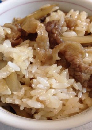 牛肉とごぼうの甘辛煮ご飯-レシピのメイン写真