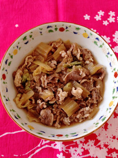 時短で簡単♬牛肉と白菜のすきやき風煮込み-レシピのメイン写真