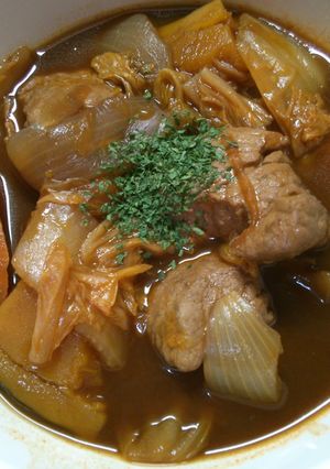 白菜とかぼちゃ 豚肉のデミグラスシチュー-レシピのメイン写真