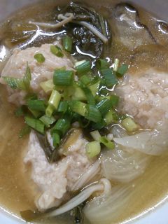 簡単! チンゲン菜と 鶏団子の 中華煮♪-レシピのメイン写真
