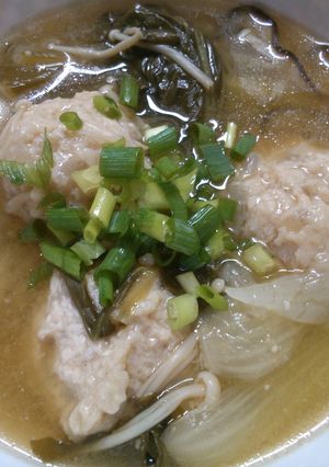 簡単！ チンゲン菜と 鶏団子の 中華煮♪-レシピのメイン写真
