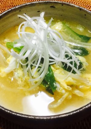 小松菜とモヤシのあっさり和風中華スープ-レシピのメイン写真