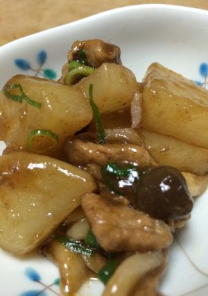 大根と豚肉の甘辛炒め煮-レシピのメイン写真