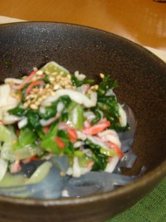 ポン酢でいただく☆かにかま&青梗菜&寒天-レシピのメイン写真