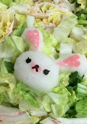 大根おろしアート♪うさぎのモフィ♡-レシピのメイン写真